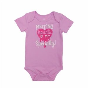 INFANT GIRLS PINK MELTING HEARTS ONSIE OUTFIT